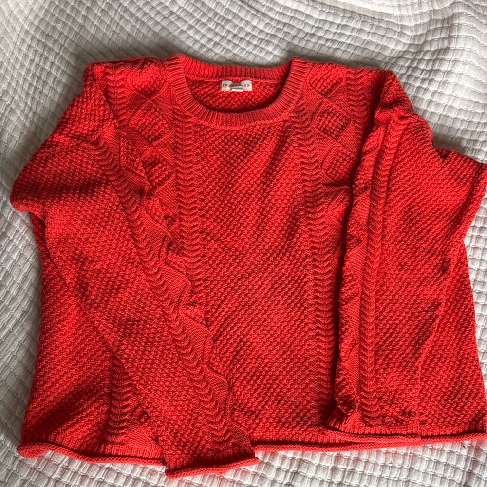 Tradlands Modern Fisherman Cotton Sweater in Flame